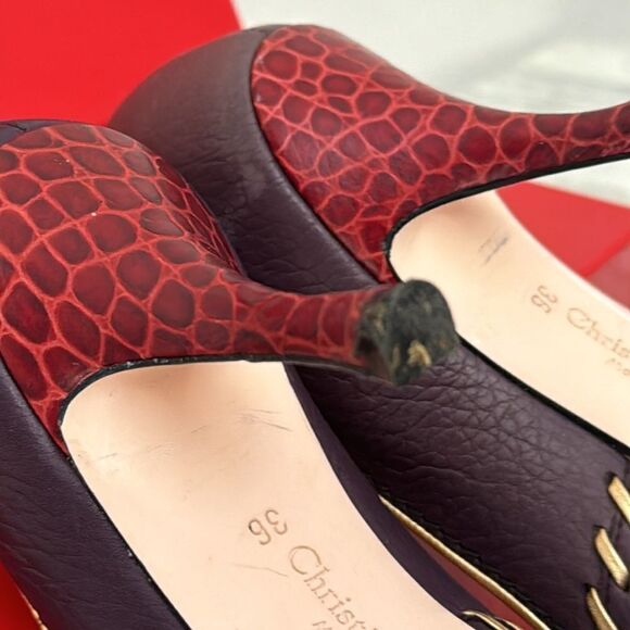 Christian Lacroix Peep Toe Heels Size 36 (US 6) - Picture 16 of 17